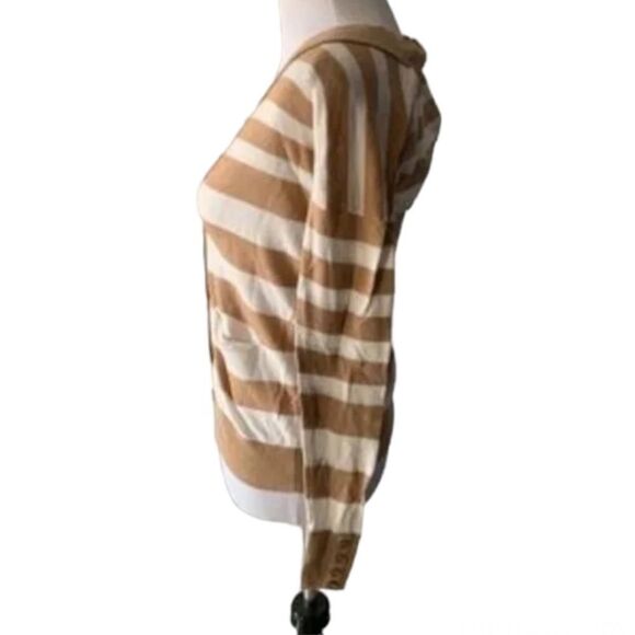 Ann Taylor Loft Brown/White Cardigan size XS - Picture 4 of 5